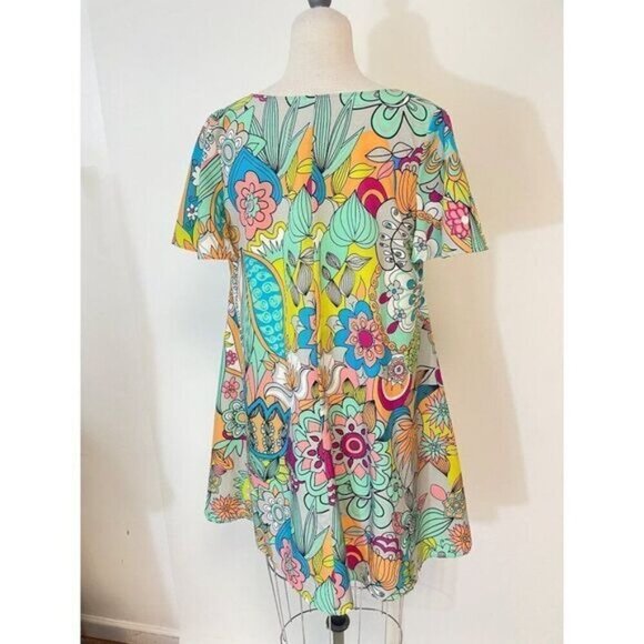 Judith March Retro 60's Floral Swing Dress Large - Picture 4 of 6